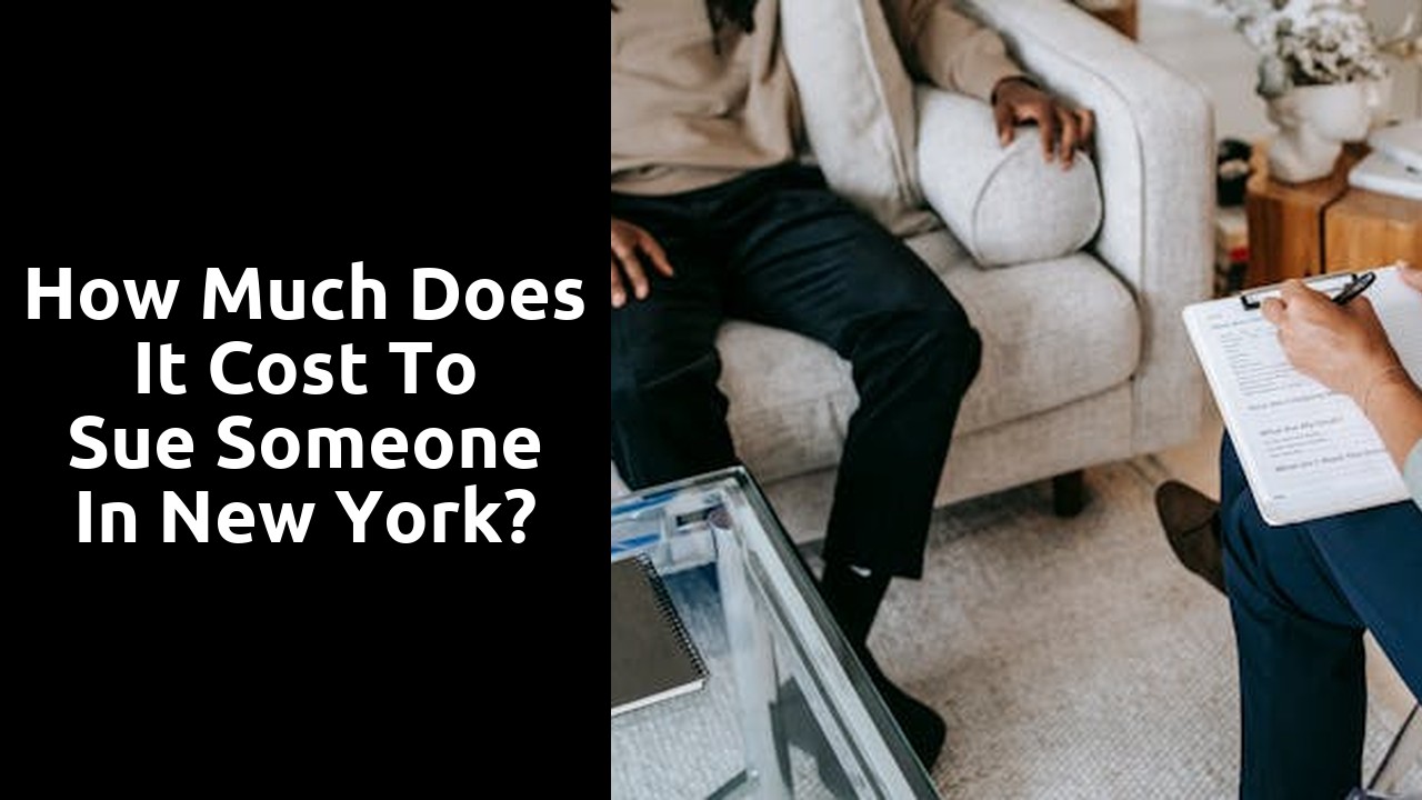How much does it cost to sue someone in New York?